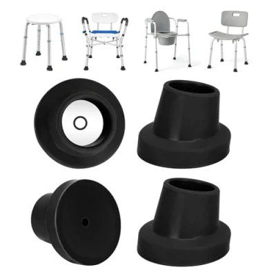Image of supregear Replacement Feet for Shower Chair Bath Seat, 2.86 cm I.D. Slope Rubber Pad Stools Transfer Bench Non Slip Extreme Grip Tub Benches Suction Cup Feet, 4PK