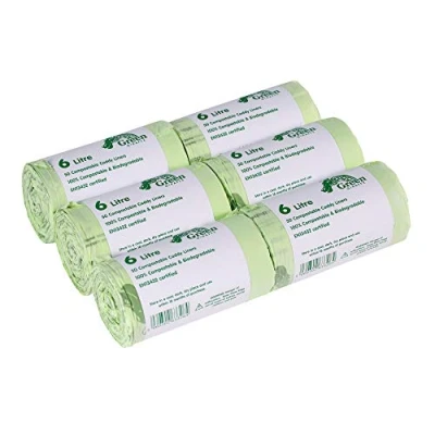 Image of 6 Litre Compostable Caddy Liners for Food Waste/Caddy Bags 300