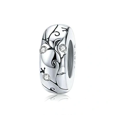 Image of Spacer Charm 925 Sterling Silver Starlit Sky Stopper Clip for Pandora Bracelet (C)
