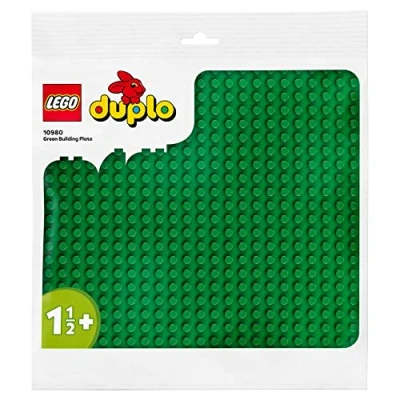 Image of LEGO 10980 DUPLO Green Building Base Plate, Construction Toy for Toddlers and Kids, Build Display Board