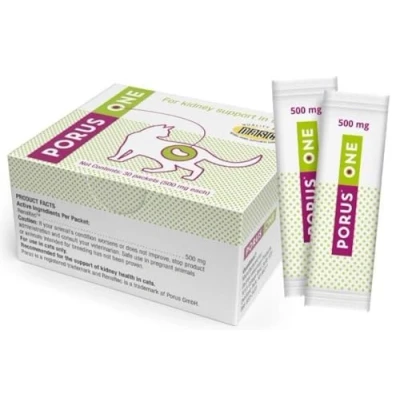 Image of Porus ONE 30 x 500 mg Supplementary Feed for Cats Kidney Problems So That Uremic Toxins Do Not Go to the Kidneys