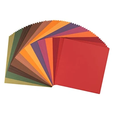 Image of Florence Cardstock Smooth Multicoloured Coloured Card Making Supplies 12 x inch Autumn 5 Sheets Paper for Scrapbooking, and Other Crafts 216 GSM