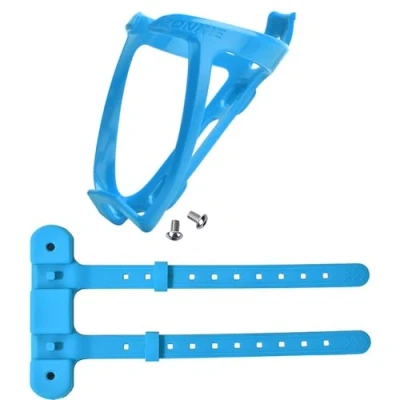 Image of zonkie Bicycle Bottle Cages, Plastic Bike Holder with Cage Mounting Base (Blue)