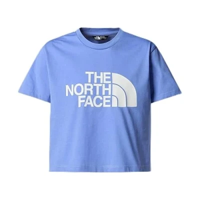 Image of The North Face CROP EASY TEE Unisex Print Tshirt for kids, Size: 14 16y, Virtual blue