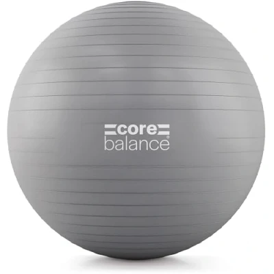 Image of Core Balance Anti Burst Gym Ball, 55 85cm With Hand Pump (85cm, Grey)