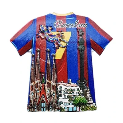 Image of Weekino Barcelona Football Spain Magnet Travel Souvenir 3D Resin Collection Gift Fridge Refrigerator