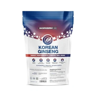 Image of Korean Panax Ginseng 10,000mg (60 Tablets) Strongest Legal Extract 100% Pure Certified