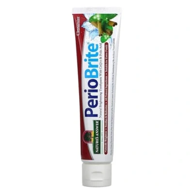 Image of Nature&#039;s Answer, Periobrite Toothpaste Cinnamon, 113g, Gluten Free, Soy Vegan, Vegetarian, Non GMO