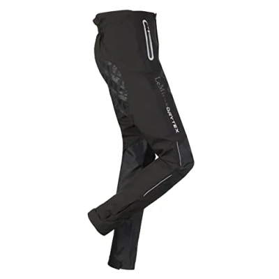 Image of LeMieux DryTex Stormwear Waterproof Trousers Black Elasticated Foot Straps &amp; Waistband L
