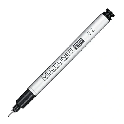 Image of COPIC Multiliner SP Black Pigment Ink Marker 0,2mm, For Art &amp; Crafts, Colouring, Graphics, Highlighter, Design, Anime, Professional Beginners, Supplies Colouring Books