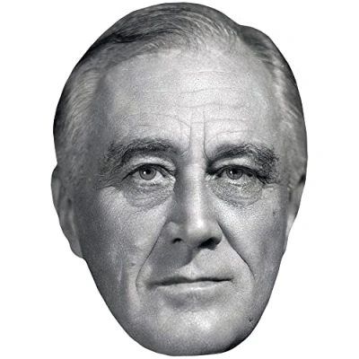 Image of Franklin D. Roosevelt (Stoic) Celebrity Mask, Flat Card Face, Fancy Dress Mask
