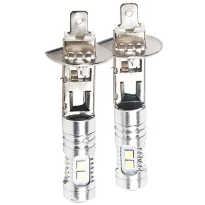Image of Ymiko H1 LED 6000K Headlight Bulbs, 2pcs 100W 1800 LM Super White Bright Bulbs Kit Compatible with Fog Light