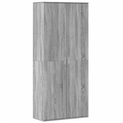Image of vidaXL Highboard Grey Sonoma 80x35x180 cm Engineered Wood