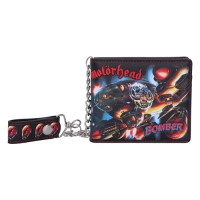 Image of Nemesis Now Unisex&#039;s B6607B24 Motorhead Bomber Bi Fold Wallet, Jet Black, 9.3cm
