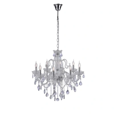 Image of Gracia Multi Arm Chandelier Transparent 8x E14