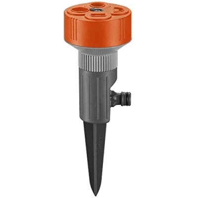 Image of Gardena 02068 20 Twist Classic 4 Pattern Area Sprinkler Grey/Orange/Black