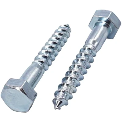 Image of SKIR&#039;CO (20 pcs) DIN 571 Zinc Plated Steel Hexagon Head Wood Screws M10 x 70 mm, Coach Screws, Hex Screw, Lag Bolts