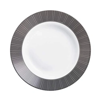Image of 18pc Opal Glass Dinner Set Christmas Dinnerware Tableware Modern (Black, 6 Soup Bowls)