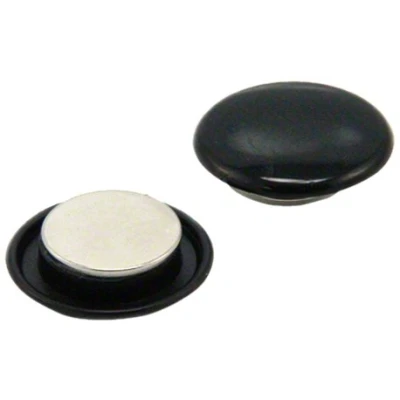 Image of FIRST4MAGNETS Magnet Experts F4M40ND2 Black 2 High Power Notice Board/Planning Magnet, (Pack of 2)