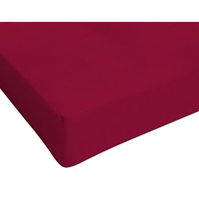 Image of Sogni e Capricci Max Color Fitted Sheet with 25cm Corner, Bordeaux, single