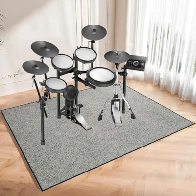 Image of SZZEUOA Professional Drum Soundproof Blanket Carpet Rug Rugs Jazz Electronic Kit Non Slip Mat For Bass Snare 160 x 100 cm