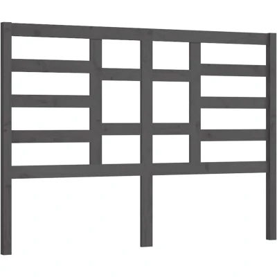 Image of vidaXL Bed Headboard Grey 156x4x104 cm Solid Wood Pine