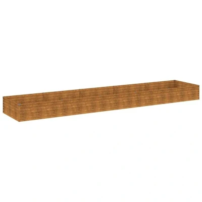 Image of vidaXL Garden Raised Bed 482x100x36 cm Corten Steel