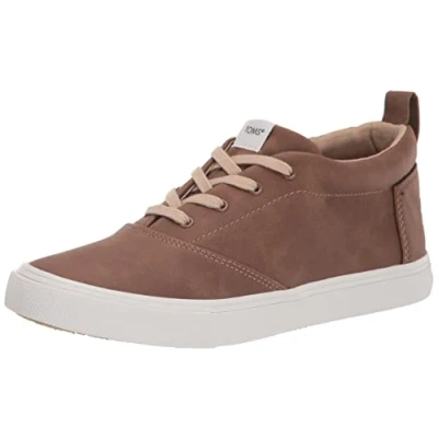 Image of TOMS Unisex Kids Fenix Mid Sneaker, Toffee Microsuede, 1 UK