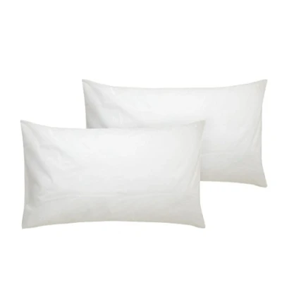 Image of Sleep&amp;Smile Polycotton Hollowfibre Non Allergenic Pillows 2 Pillows, Pack Made In The UK