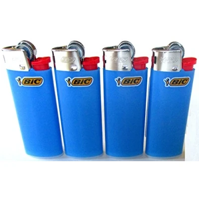 Image of Bic Mini Sky Blue Lighters Lot of 4