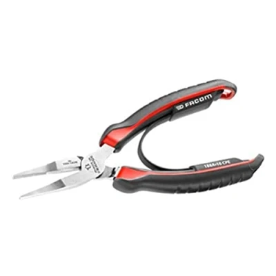 Image of FACOM 188A.16CPE Flat Nose Pliers, Red/Black, 160 mm