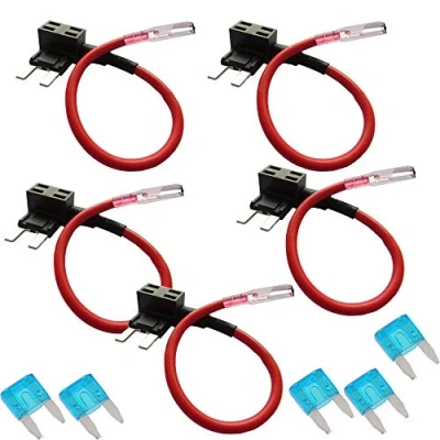 Image of Mintice™ 5 X Car Vehicle 12V ATM APM Add A Circuit Fuse Tap Piggy Back Mini Style Blade Holder 15A