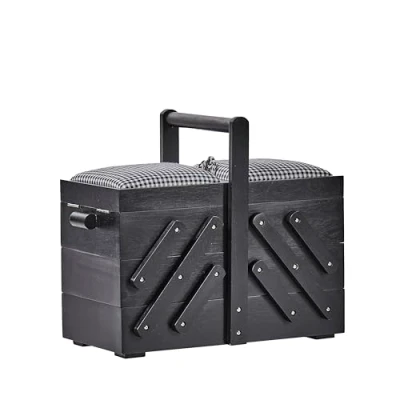 Image of Sewing box Wood [36 x 19 30 cm] Prym black