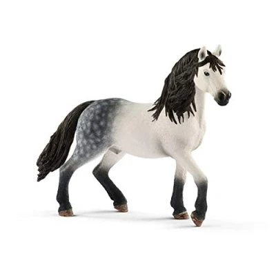 Image of schleich 13821 Andalusian Stallion, from 5 years, HORSE CLUB Figurine, 13.5 x 4.1 11.1 cm