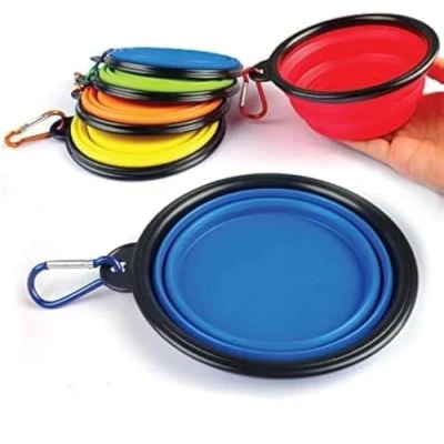 Image of lgt Collapsible Dog Bowls Portable Small Travel Food Water Bowl Expandable for Puppy Cat &amp; Medium Pet (Red)
