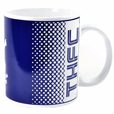 Image of Tottenham Hotspur FC Official Fade Crest Design Ceramic Mug (One Size) (Blue/White)