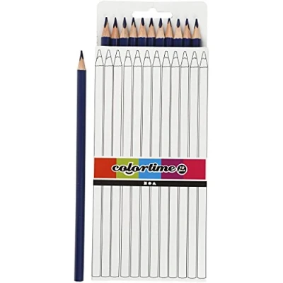 Image of Colortime Pencil Crayons, Wood, Dark Blue, One Size