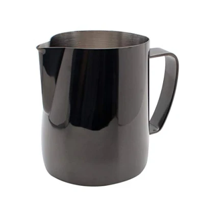 Image of Dianoo Stainless Steel Milk Frothing Pitcher Plated with Titanium Creamer Latte Art Cup Coffee Cappuccino Black 350ml