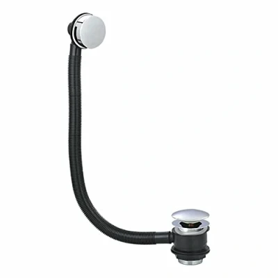 Image of Round Click Clack Sprung Bath Waste with Overflow