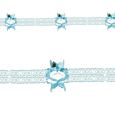 Image of Foil Ceiling Decorations Ice Blue Christmas (30cm Garland)