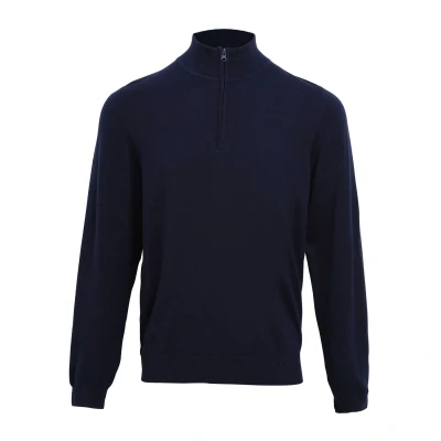 Image of Premier Mens Zip Neck Sweatshirt (Navy) Size 3XL