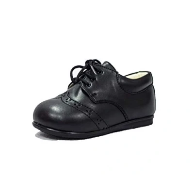 Image of Early Steps Boys Matte Black Brogue Shoes (Infant 8)