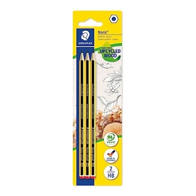 Image of STAEDTLER 121 2BK3DA Noris School Graphite Pencils HB Degree (Pack of 3 Pencils)