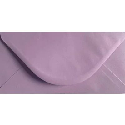 Image of DL Coloured Envelopes for Greeting Cards Wedding Invitations &amp; Crafts (110x220mm) Pack of 50 (Lilac)