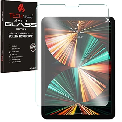 Image of TECHGEAR Anti Glare Screen Protector for iPad Pro 12.9&quot; 2022 2021 2020 2018, MATTE Glass Edition Tempered Guard Compatible with Apple 12.9 inch 3rd 4th 5th 6th Gen