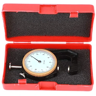 Image of 0 to 10mm Thickness Gauge, Portable Round Dial Flat Head Tester Electronic Micrometer for Jewelry Leather Board