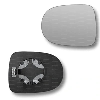 Image of Less4spares Replacement Wing Mirror Glass Left Compatible with Renault Clio 2009 2012 CLIP ON Passnager Near Side N/S Heated Convex