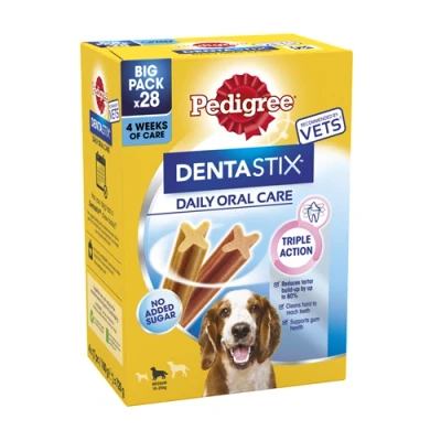 Image of Pedigree DentaStix Daily Dental Chews Medium Dog 28 Sticks