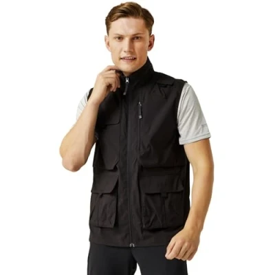 Image of Regatta Mens Travel Light Pack Away Quick Dry Gilet Black 2XL