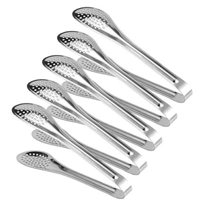 Image of 5pcs Serving Clamp Corrosion Resistance Food Tong Bread Clip, Multifunction Buffet Tongs, for Home Parties, Dinner Catering Kitchen Cooking Tool(Small)